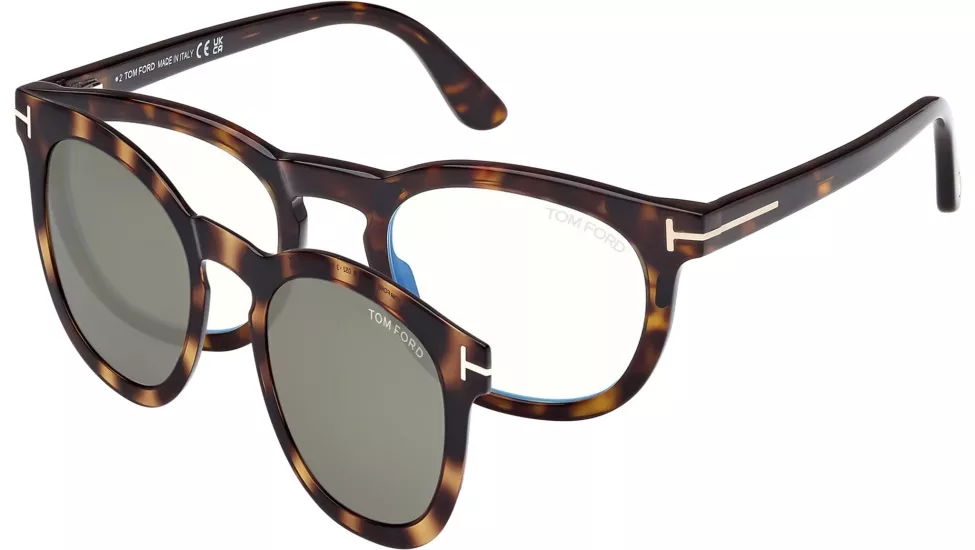 Tom Ford FT5993-B (052) 50 | Klipsli Unisex Kahverengi Güneş Gözlüğü